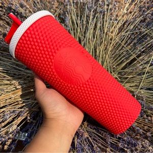 Starbucks Red Cup White Lid Studded Tumbler